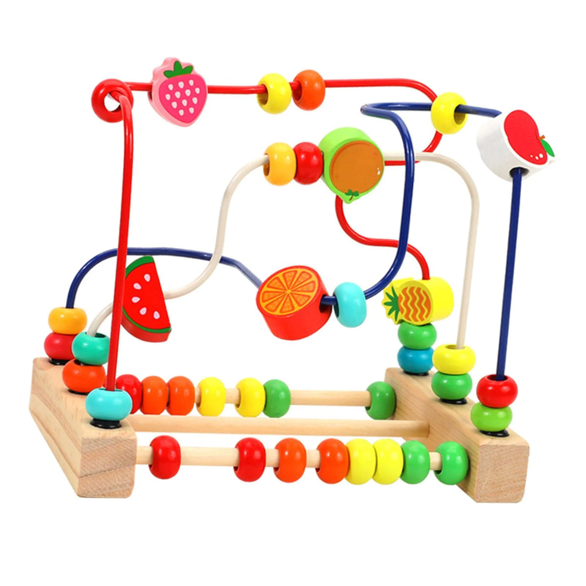 Wooden Colorful Bead Maze Toy W272980