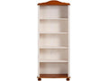 5 Shelf Open Bookcase, White and Honey X935
