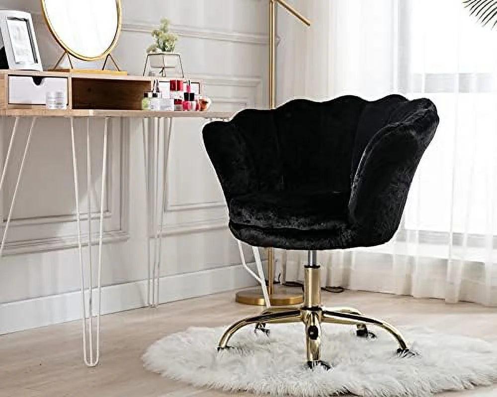 Velvet Adjustable Desk Chair with Wheels A959