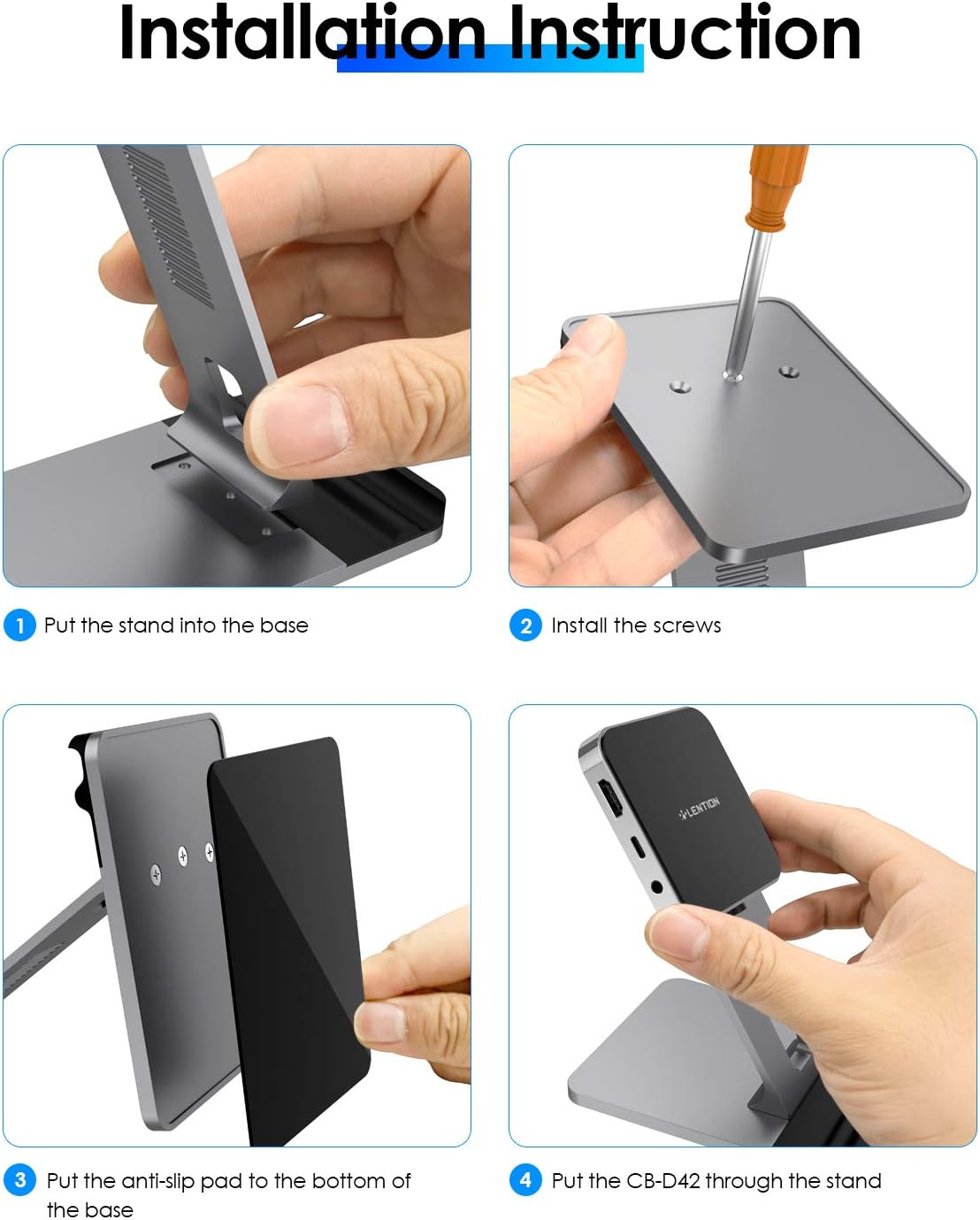 USB C Hub with 4K HDMI, SD Card Reader, USB 3.0 & 60W PD, Black L16131