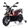 12V Kids Ride-On Motorcycle with Training Wheels, Spring Suspension, Lights, Music (Red) R7540