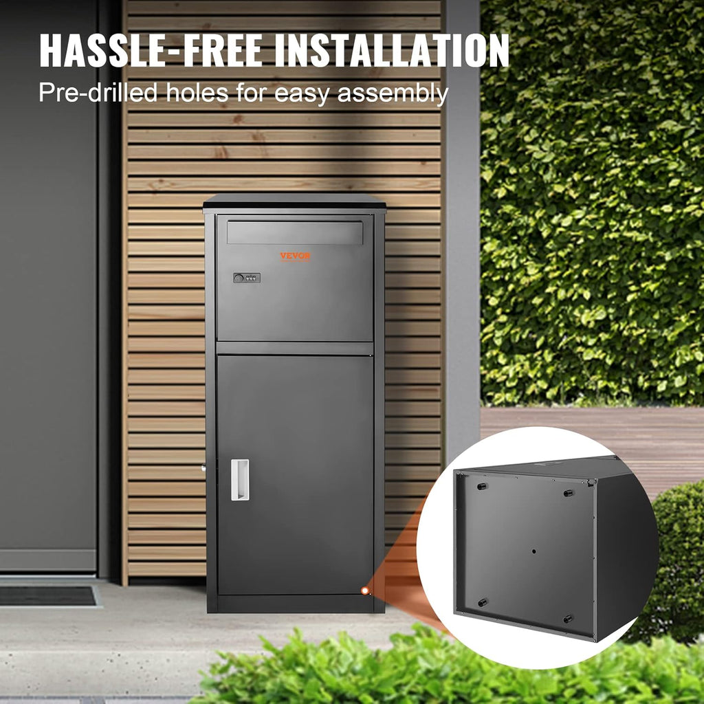 Galvanized Steel Package Delivery Box with Coded Lock W7664