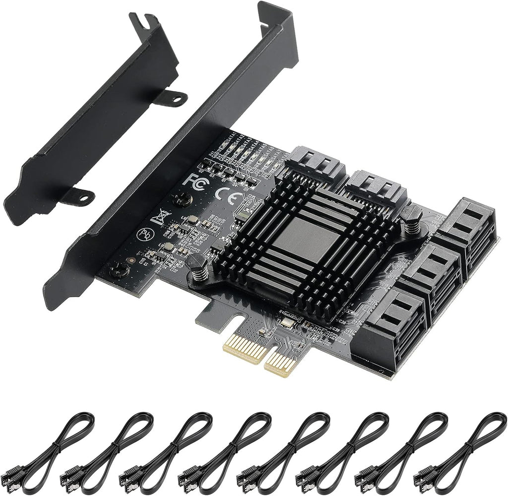 4X PCIE SATA Card 16 Ports with 16 SATA Cables C296