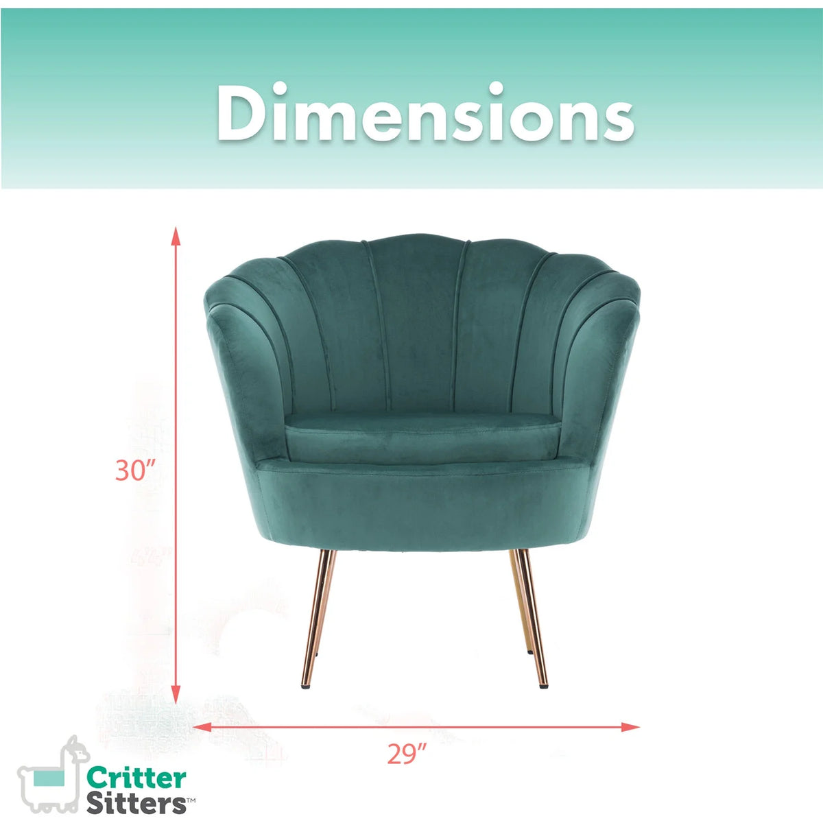 Dark Green Tufted Accent Chair with Gold Legs T8457