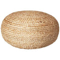 Natural Jute Pouf Ottoman in Brown Z8885