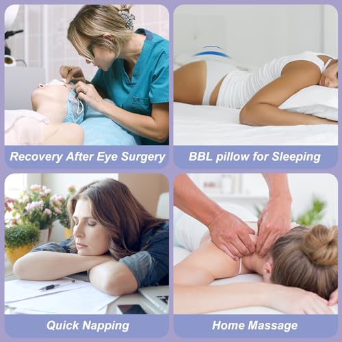 Face Down Pillow with Shredded Memory Foam and Removable Cover D358