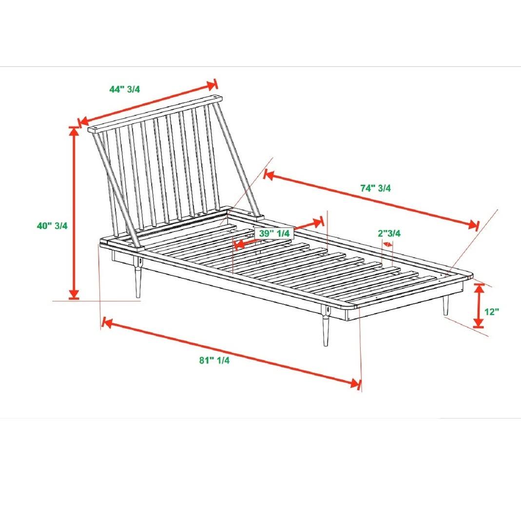 White King Pine Wood Spindle Bed I368895
