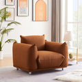 Rust Red Cotton Linen Accent Chair E29969