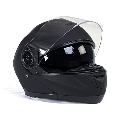 Flat Black Modular Motorcycle Helmet N4829