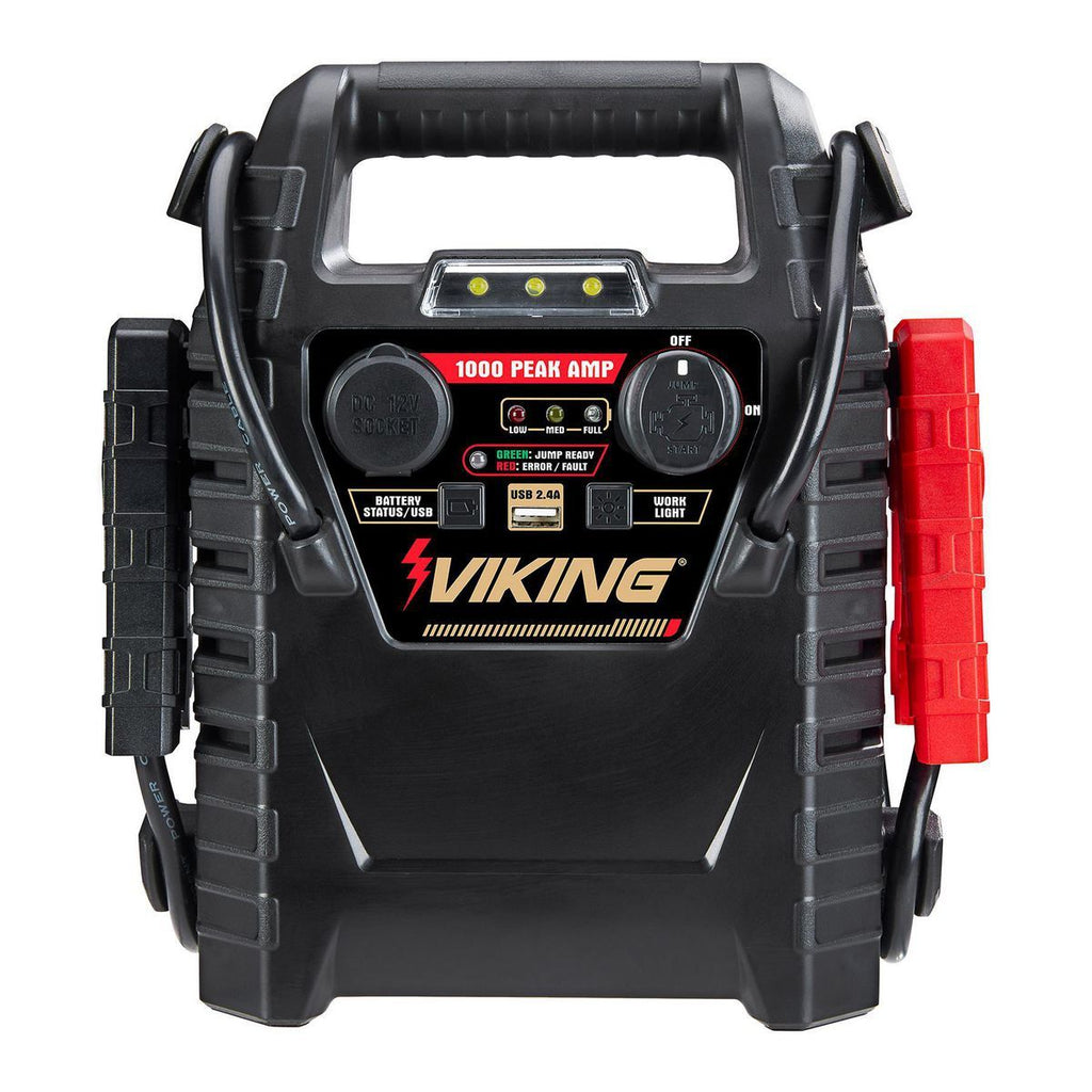 1000 Peak Amp Jump Starter and Power Pack with 150 PSI Air Compressor E8198