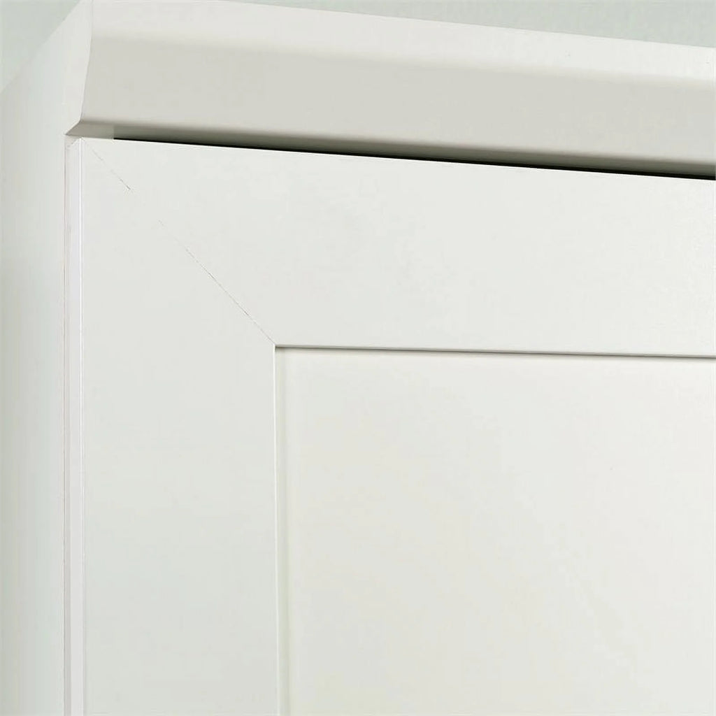 White Engineered Wood Single Door Pantry E90796