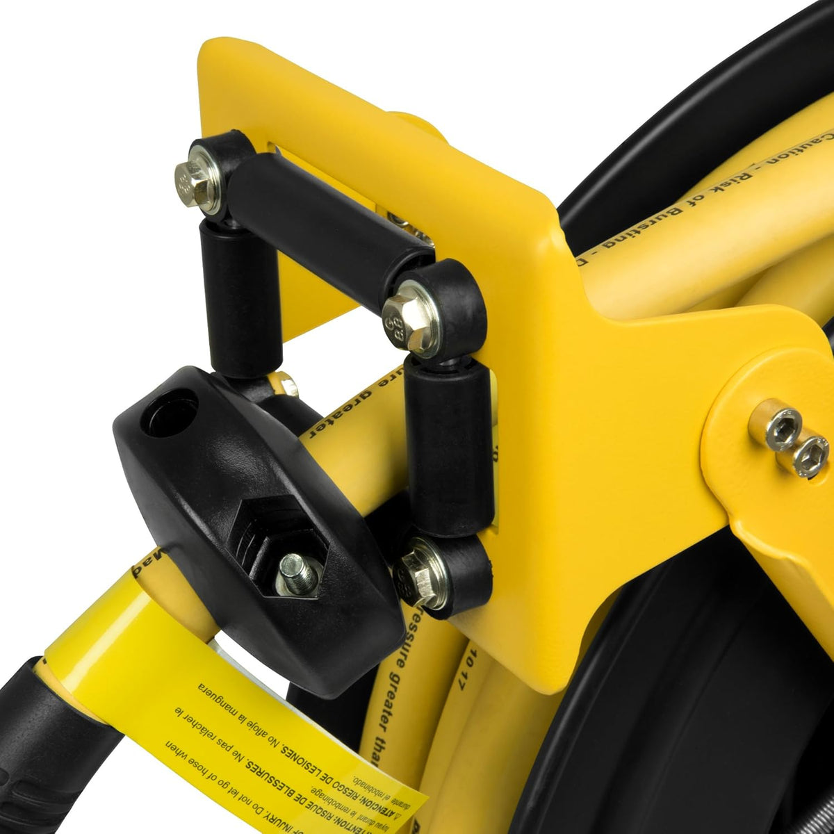 Double Arm Hose Reel with 1/2" x 50' Premium Rubber Hose M44086