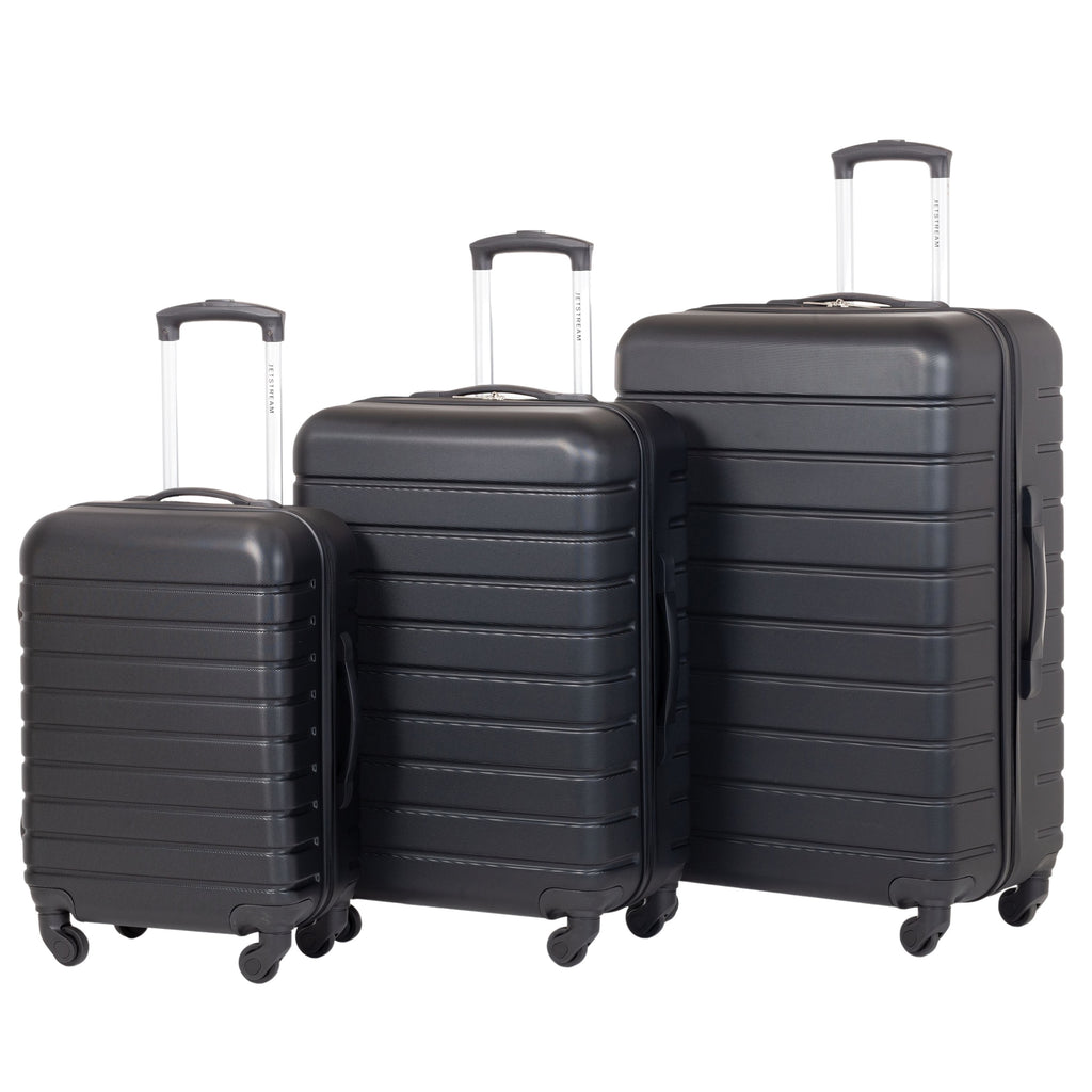 3 Piece Set Hardside Spinner Luggage, Black M5784