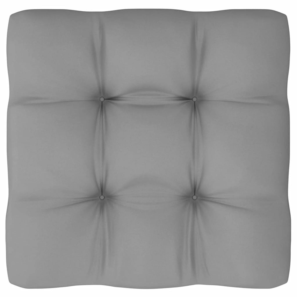 11 Piece Patio Lounge Set with Gray Cushion Pinewood Sectional Outdoor Furniture Set N44132