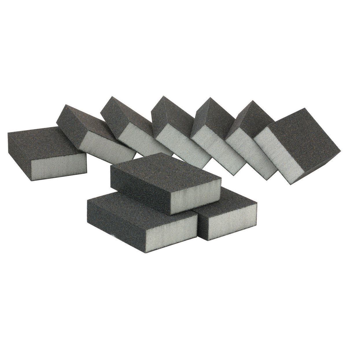 Aluminum Oxide Sanding Sponges Medium Grade 10 Pack C683