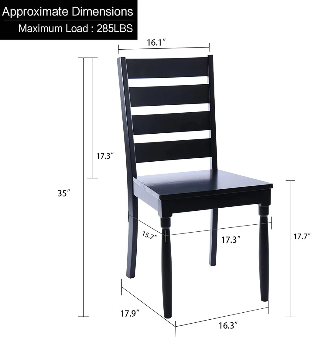 Black Wood Dining Chairs Set of 2 Q63876