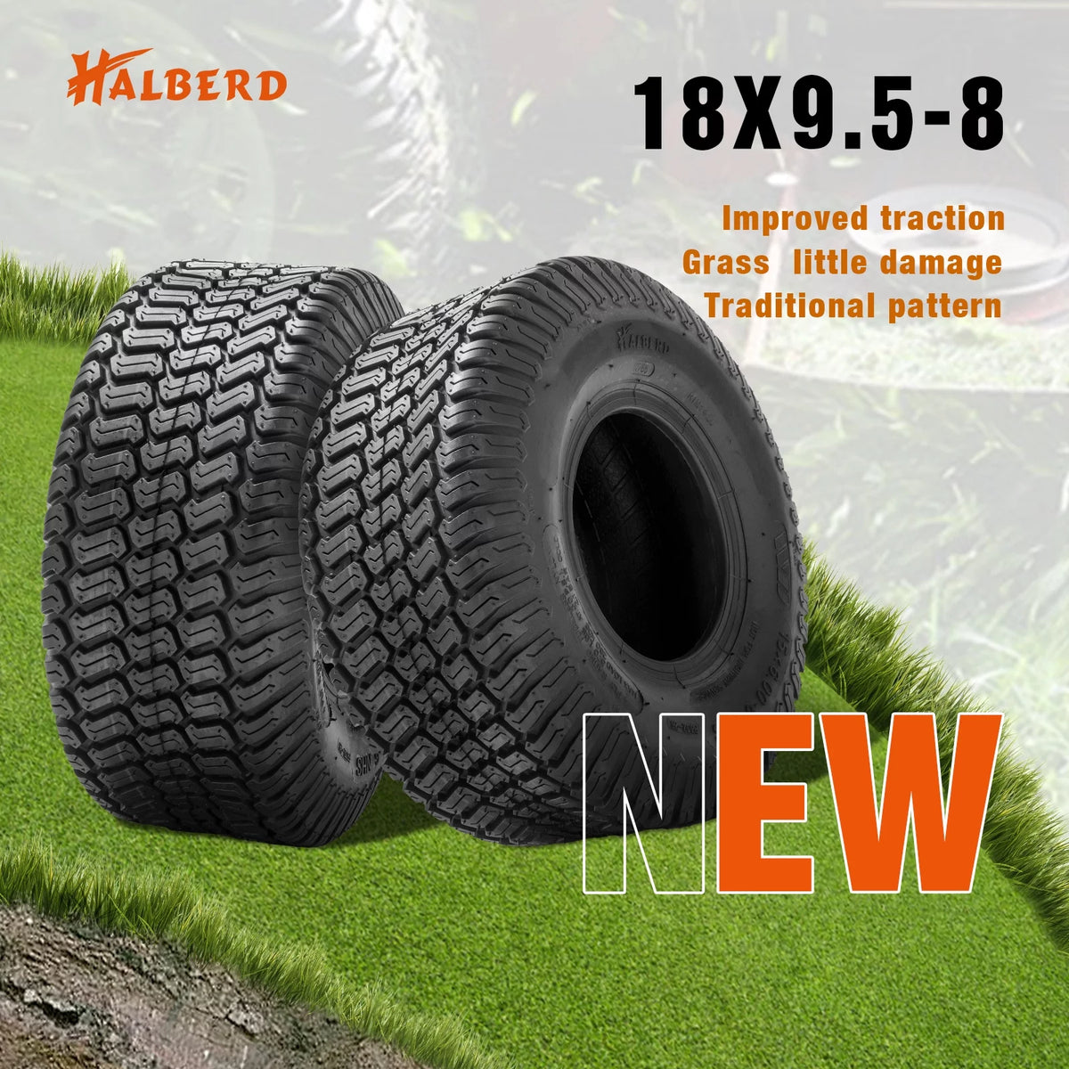 18x9.5-8 Tubeless Turf Tire Set of 2 S7836