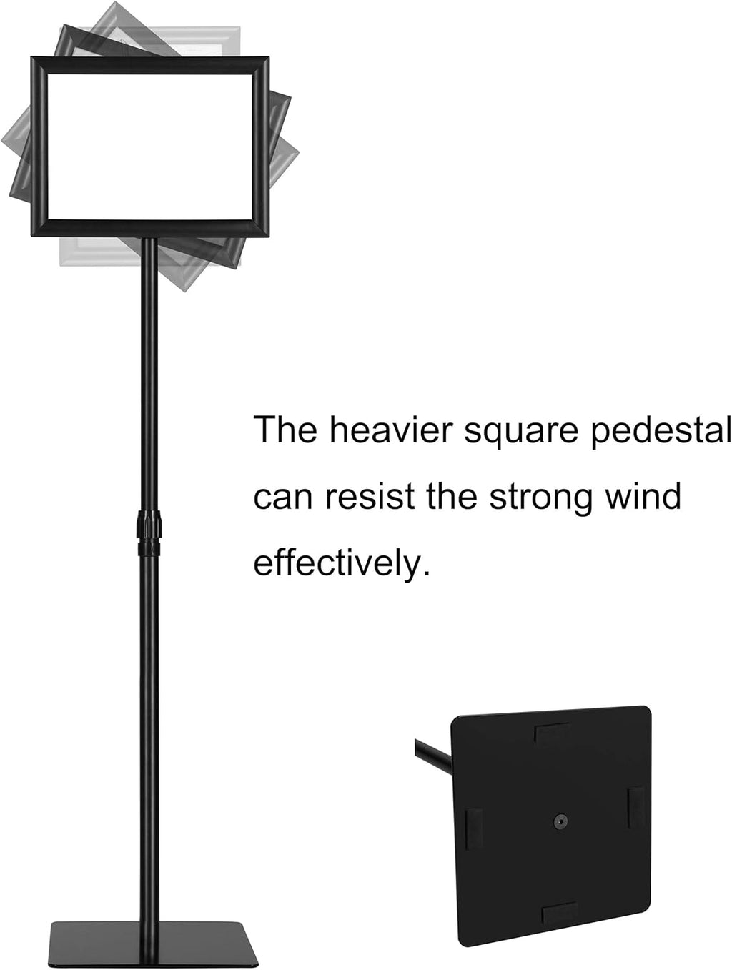 Adjustable Aluminum Sign Holder 8.5 x 11 Inch Pack of 2 J17391