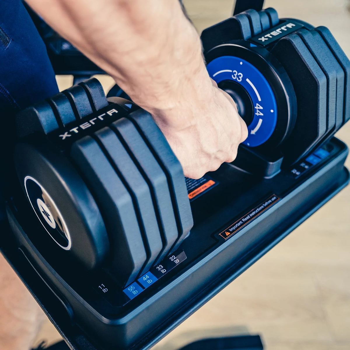 Adjustable Dumbbell 11, 22, 33, 44, 55 pounds D424