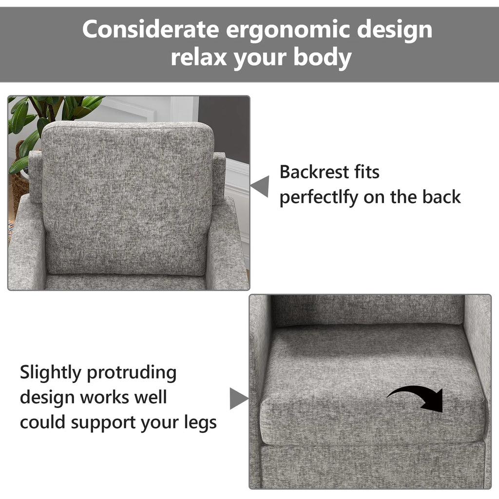 Light Gray Sherpa Accent Chair O80257