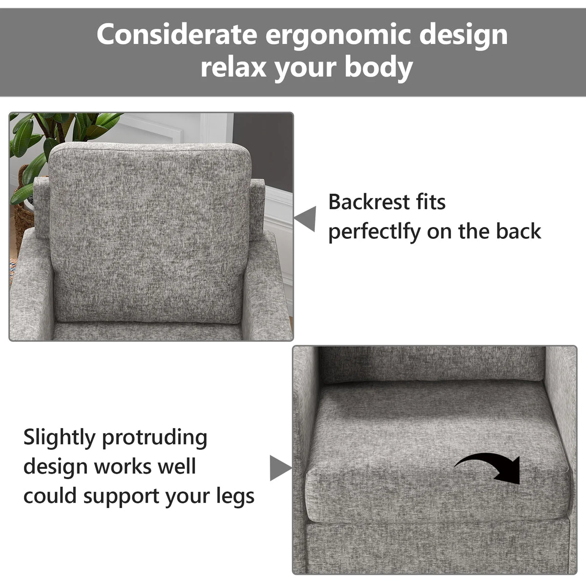 Light Gray Sherpa Accent Chair O80257