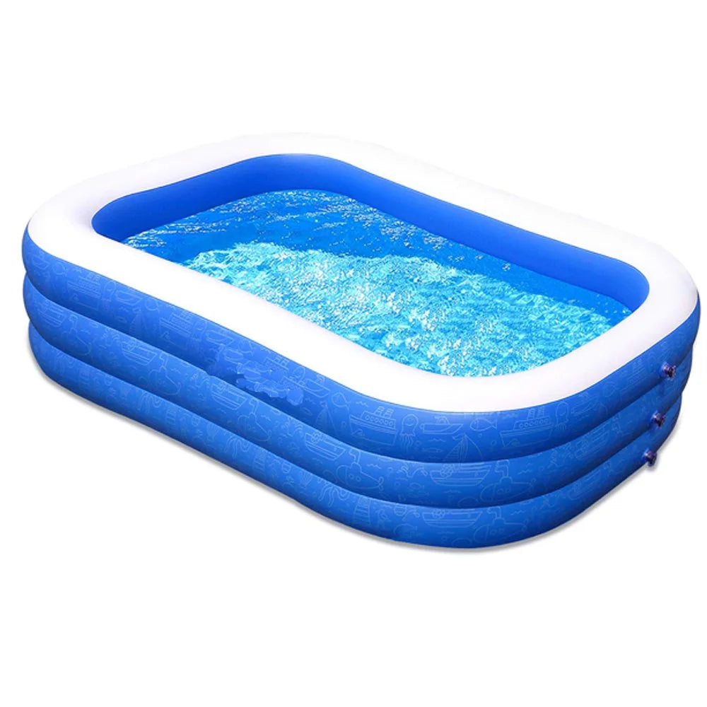 Inflatable Swimming Pools for Kids Blue Y169318