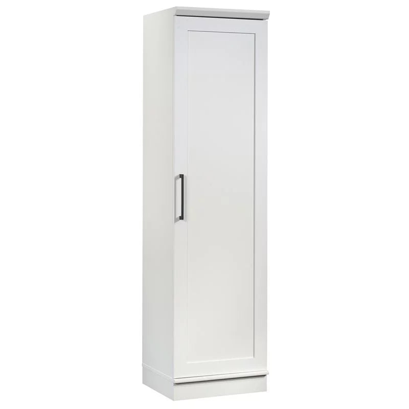 White Engineered Wood Single Door Pantry E90796