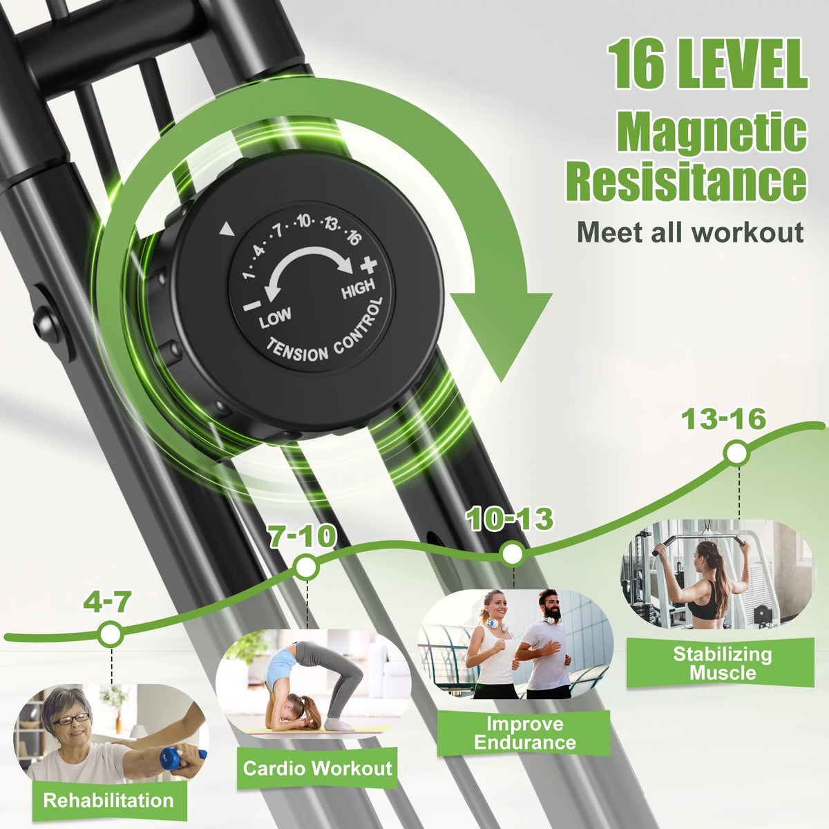 Folding Exercise Bike 16-Level Magnetic Resistance R760