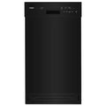 Black 18 in. Built-In Dishwasher with 5 Cycles 50 dBA W25602