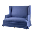 Blue Skirted Settee Q682