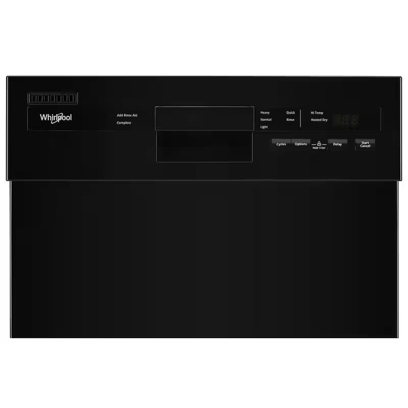 Black 18 in. Built-In Dishwasher with 5 Cycles 50 dBA W25602
