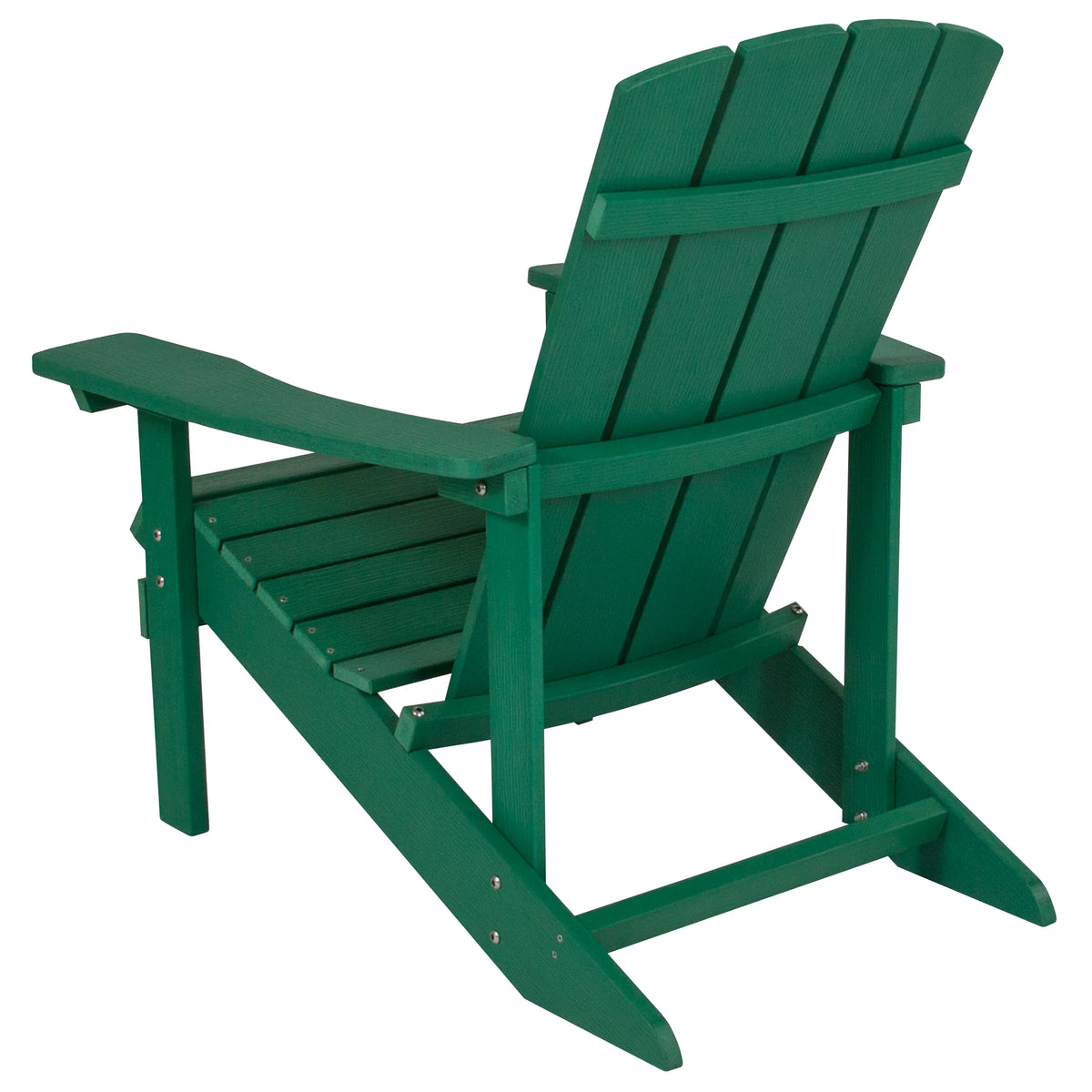 Set of 4 Green All-Weather Poly Resin Adirondack Chairs M159880