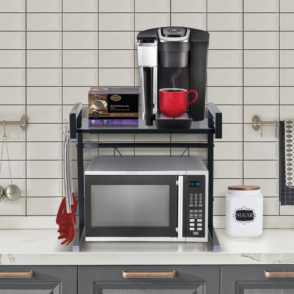 Expandable Microwave Oven Rack with Hooks W8523