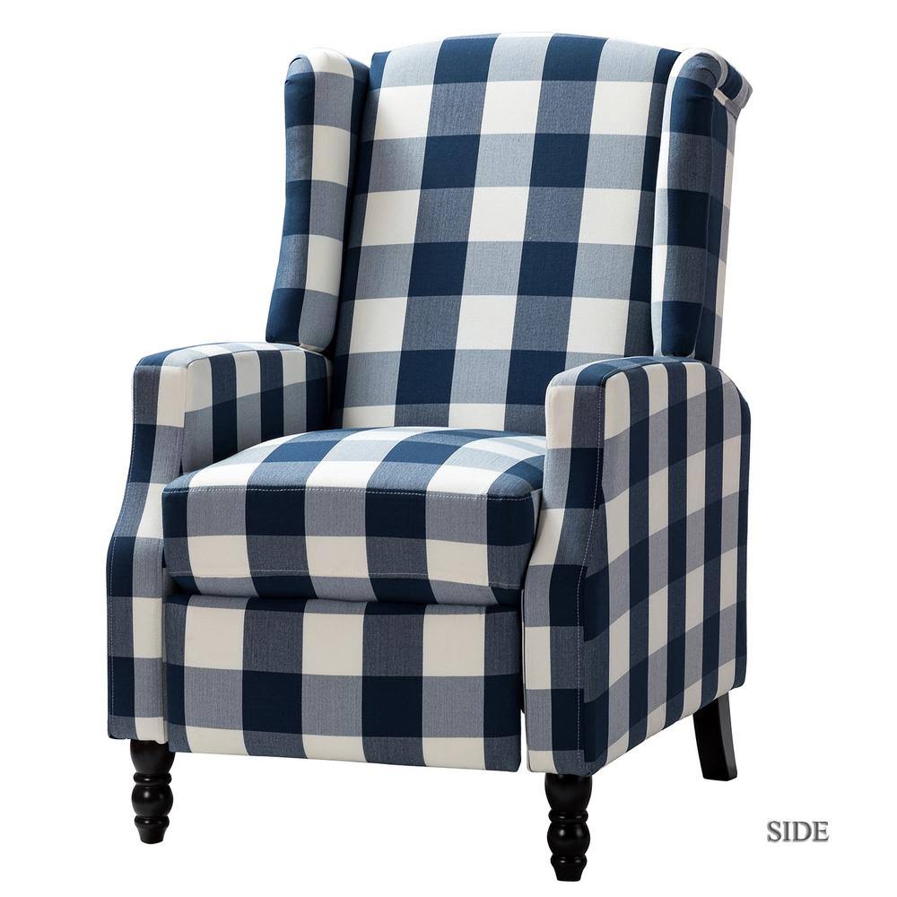 Navy Wing Back Manual Recliner B927057