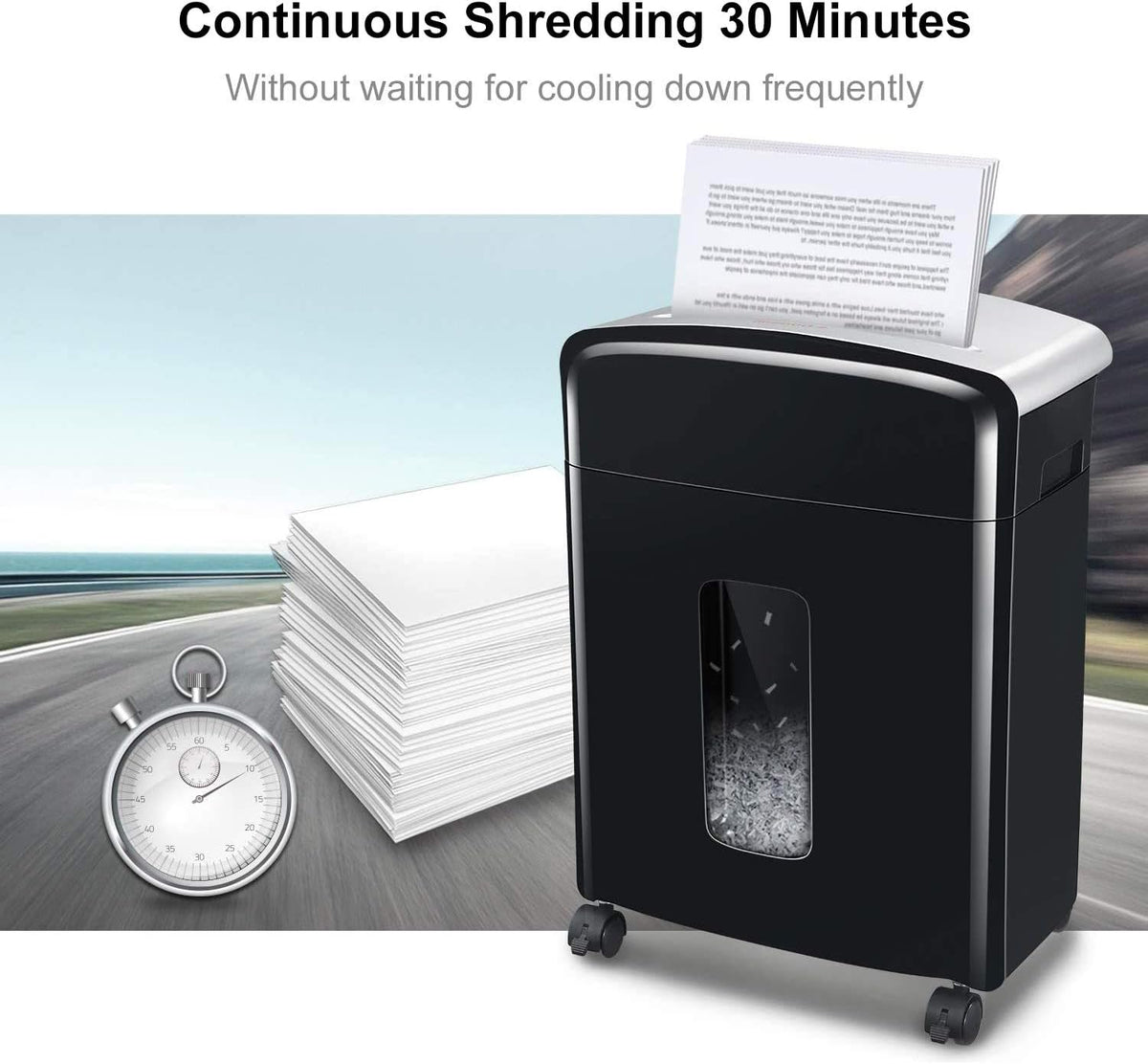12-Sheet Micro Cut Paper Shredder with Pullout Basket N121809