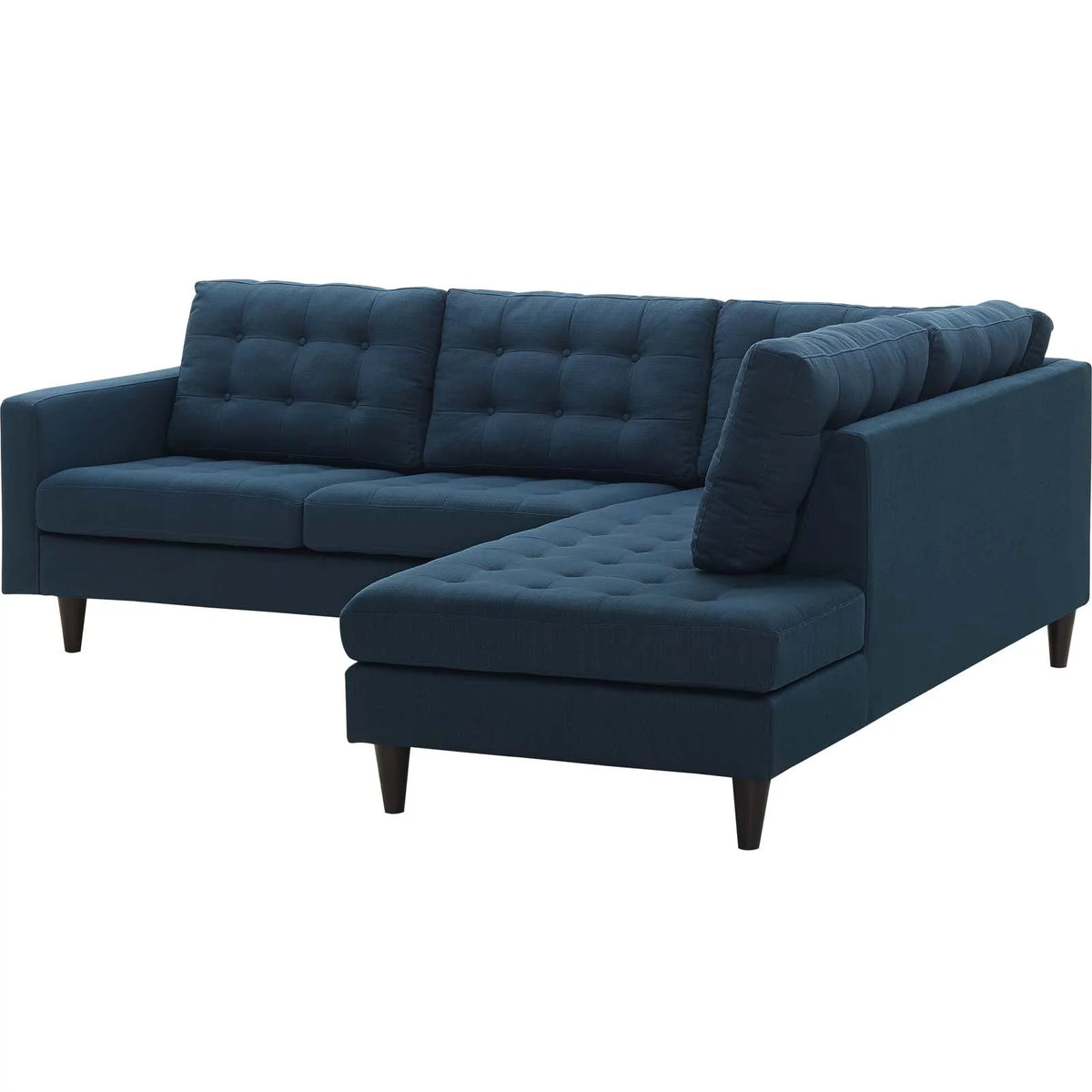 Navy Blue Fabric Sectional Sofa U168155