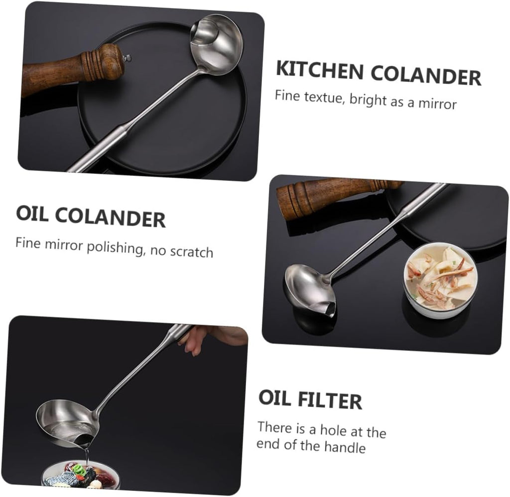 Stainless Steel Oil Separator Spoon with Fine Mesh I658
