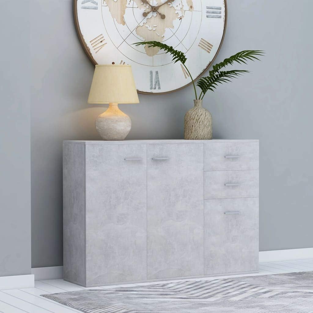 White Chipboard Sideboard Storage Cabinet M771520