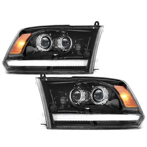 Full LED Headlights Assembly Pair with DRL Sequential Turn Signal Hi/Low Beam 6500K 12V IP67 I99043