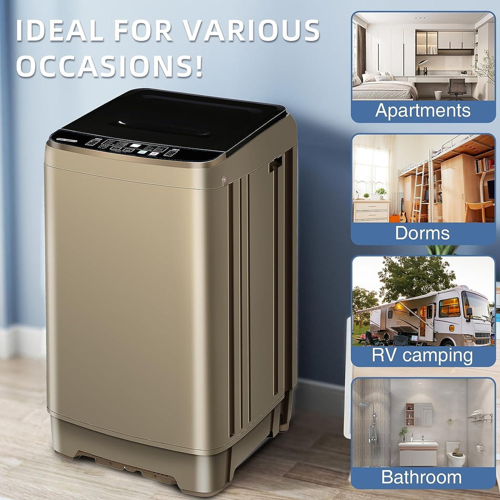 15.6Lbs Full Automatic Washing Machine with LED Display Q3890