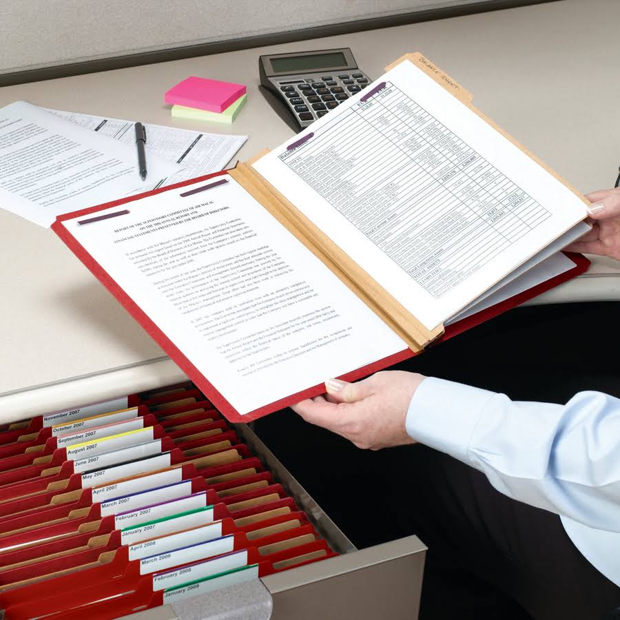 Colored Pressboard Classification Folders with Fastener A152829