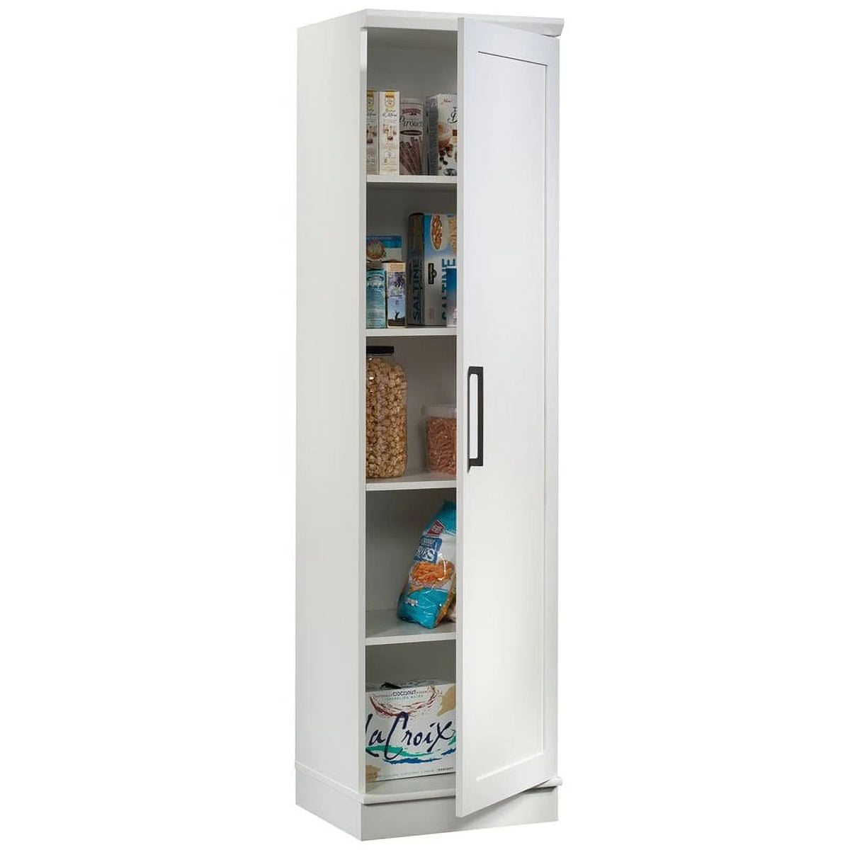 White Engineered Wood Single Door Pantry E90796