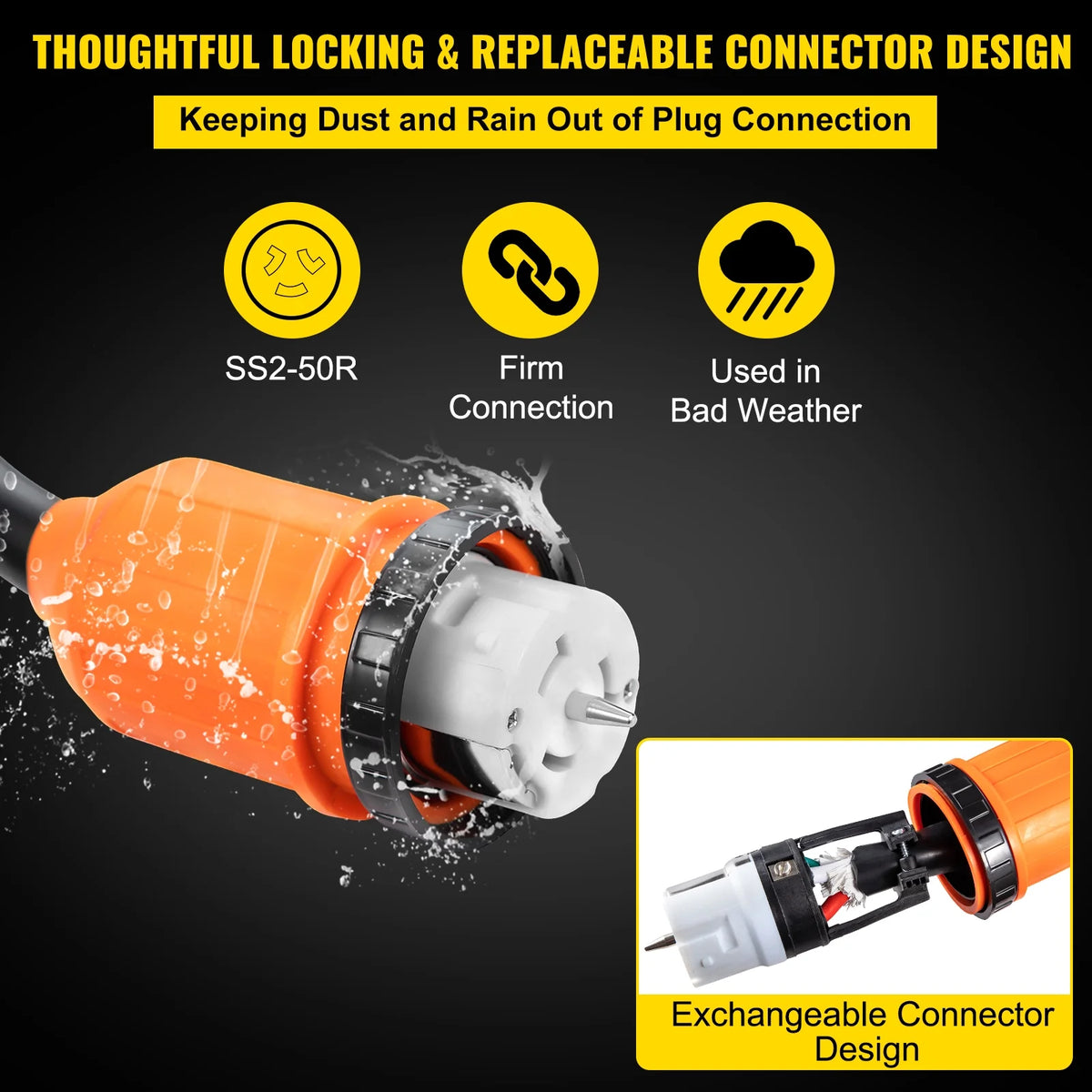20 Feet 50AMP 12000 Watts Generator Cord P673