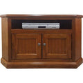 41 in. Poplar Corner TV Stand European Ivory M2567