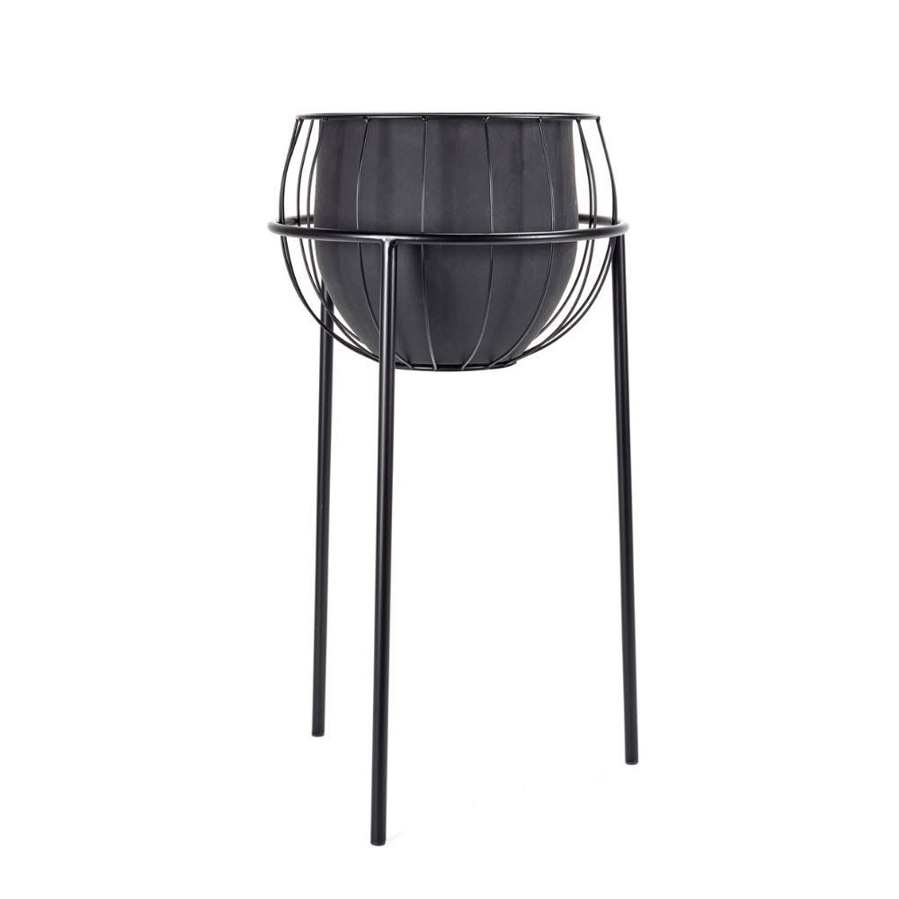 Black Plant Stand Cage with Pot R938990