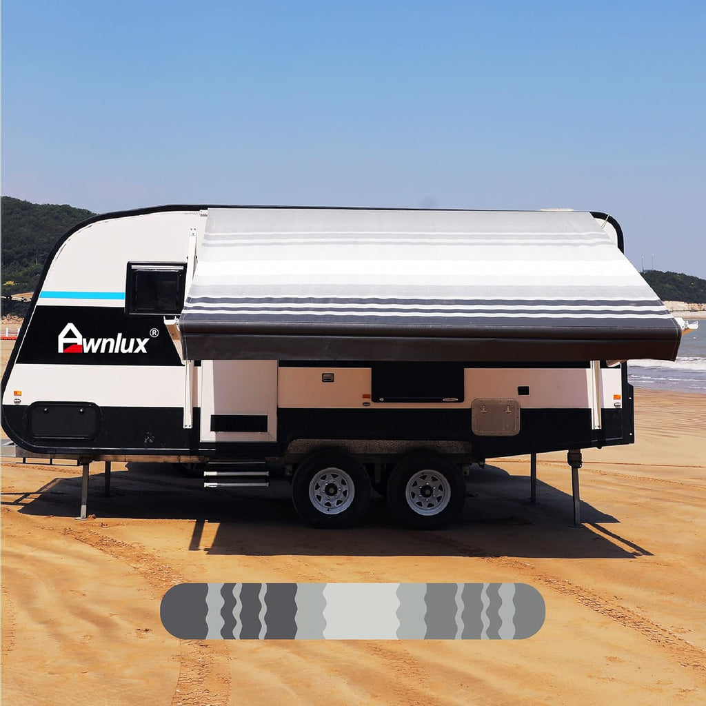 Ocean Blue 16' Waterproof Vinyl RV Awning Fabric Replacement Q638