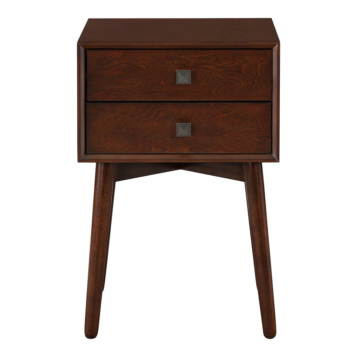 Espresso 2-Drawer Wood End Table E45969