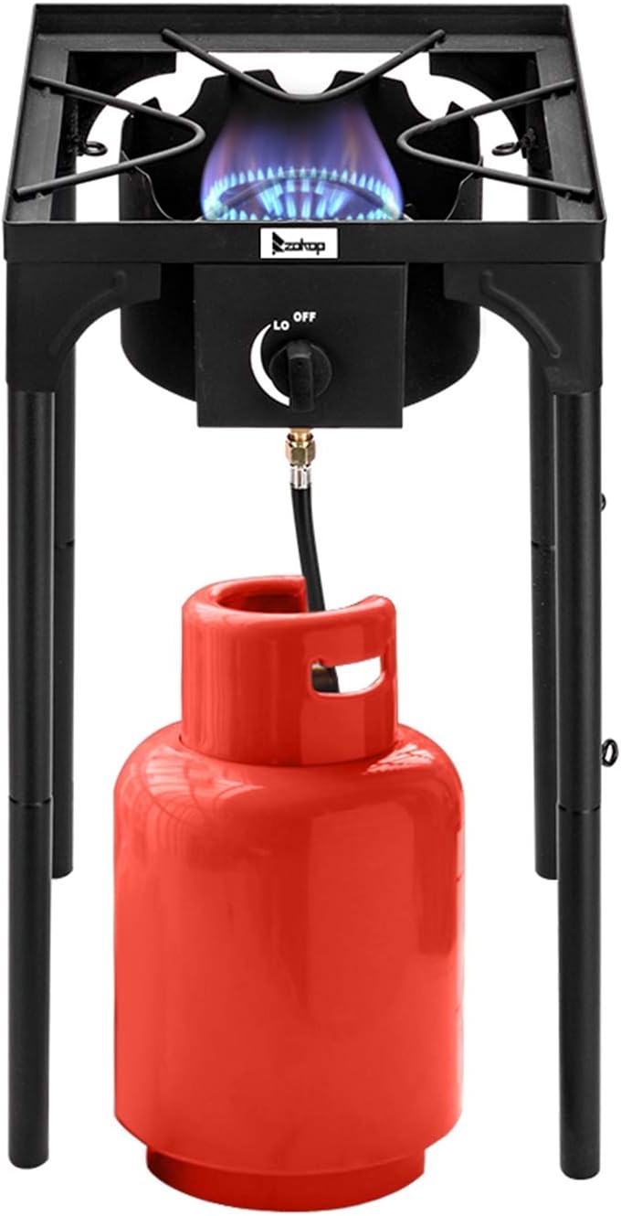 3 Burner Propane Camp Stove with Detachable Legs, 225000 BTU T3960