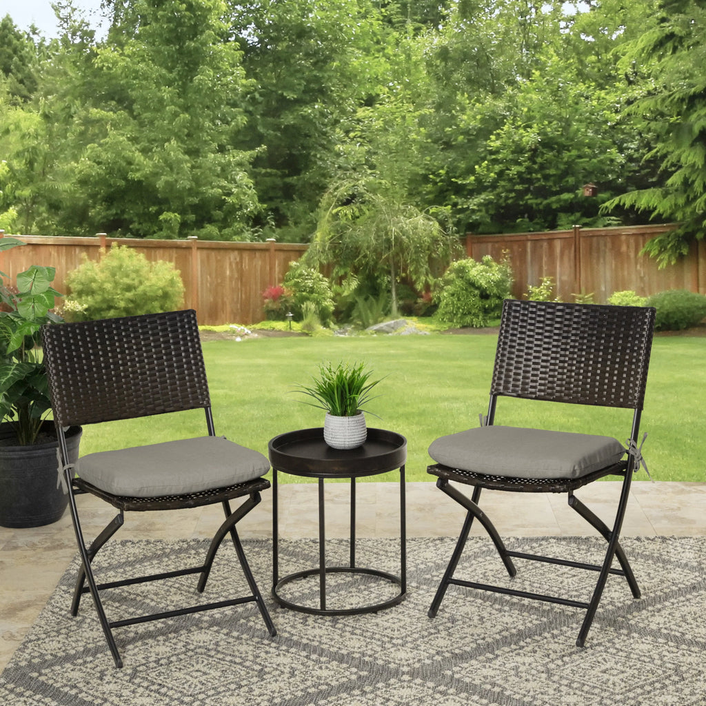 Navy Blue Rectangle Outdoor Seat Pad 2 Pack U377918