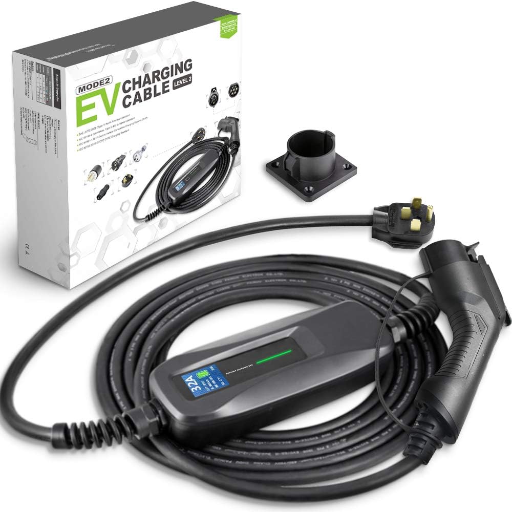 Portable Level 2 Electric Vehicle Charger, NEMA 14-50 26ft Cable D388415